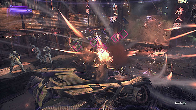 Wait until the game will let you activate Jokers vehicles special attack - Epilogue - Joker | Main story - Main story - Batman: Arkham Knight Game Guide & Walkthrough