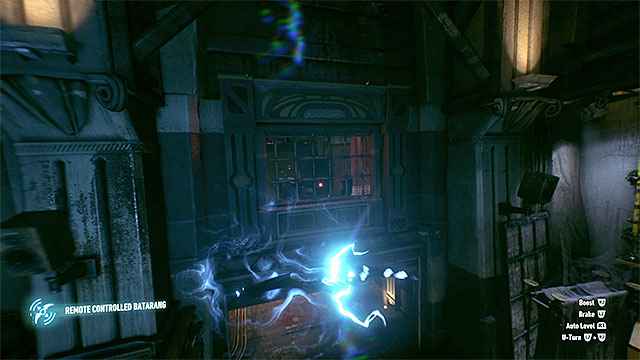 The electrified batarang needs to fly through the shutter - Riddler trophies in the Panessa Studios (1-10) | Collectibles - Pannesa Film Studios - Collectibles - Pannesa Film Studios - Batman: Arkham Knight Game Guide & Walkthrough