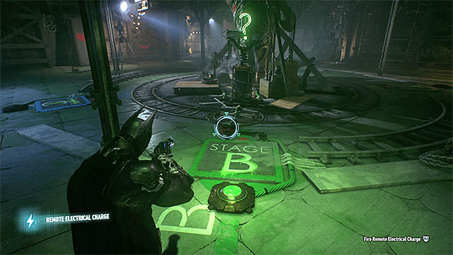 Required gadgets: electric charge, batarang - Riddler trophies in the Panessa Studios (1-10) | Collectibles - Pannesa Film Studios - Collectibles - Pannesa Film Studios - Batman: Arkham Knight Game Guide & Walkthrough