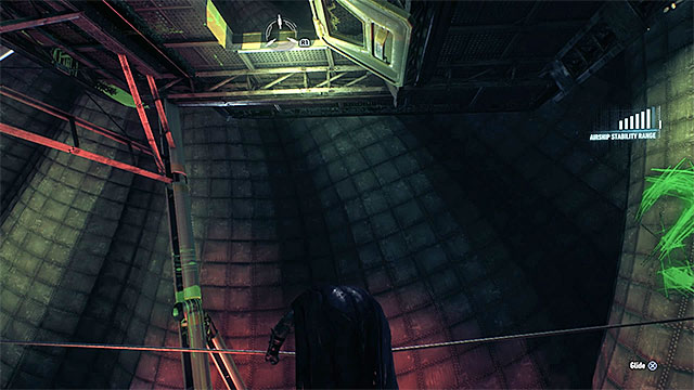 Climb onto the zipline and turn your attention to the ledges - Riddler trophies in the Stagg Airships (1-10) | Collectibles - Stagg Airships - Collectibles - Stagg Airships - Batman: Arkham Knight Game Guide & Walkthrough