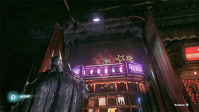 The trophy is on the rooftop of the bar - Riddler trophies in the Arkham Knight HQ (11-21) | Collectibles - Arkham Knight HQ - Collectibles - Arkham Knight HQ - Batman: Arkham Knight Game Guide & Walkthrough