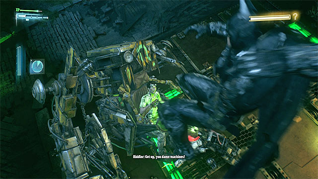 Attack after the Batman jumps onto the Riddlers machine - The Riddler - proper boss battle - Riddles and challenges - Batman: Arkham Knight Game Guide & Walkthrough