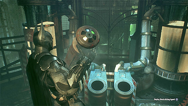 You need to move the cylinders. - Stop Scarecrow from blowing up ACE Chemicals | Main story - Main story - Batman: Arkham Knight Game Guide & Walkthrough