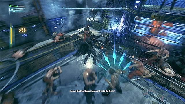 During the fight, steer clear of the electrified fences and do not let the enemies use any firearms. - Lamb to the Slaughter | Side missions (Most Wanted) - Side missions (Most Wanted) - Batman: Arkham Knight Game Guide & Walkthrough