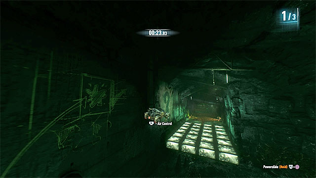 After each lap, you need to take a perfectly-timed long jump - First Riddler trial - Riddles and challenges - Batman: Arkham Knight Game Guide & Walkthrough