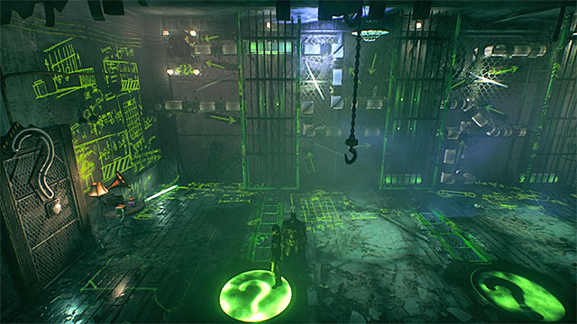 Move as Catwoman and (after the orb makes it through the tunnel) move Batman onto the left plate - Sixth Riddler trial - Riddles and challenges - Batman: Arkham Knight Game Guide & Walkthrough