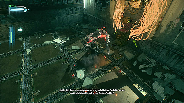 As Batman, attack the blue opponents, and as Catwoman, the red ones - Sixth Riddler trial - Riddles and challenges - Batman: Arkham Knight Game Guide & Walkthrough