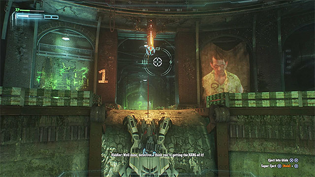Grapple the catch next to digit 1 - Seventh Riddler trial - Riddles and challenges - Batman: Arkham Knight Game Guide & Walkthrough