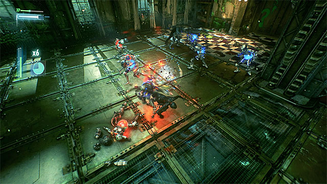 Remember to attack only the opponents paired with the specific character - Eighth Riddler trial - Riddles and challenges - Batman: Arkham Knight Game Guide & Walkthrough