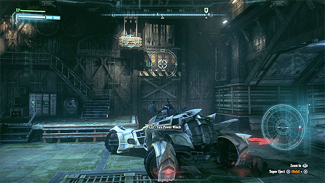 Use the hoist to gain access to Penguins hideout - Gunrunner | Side missions (Most Wanted) - Side missions (Most Wanted) - Batman: Arkham Knight Game Guide & Walkthrough