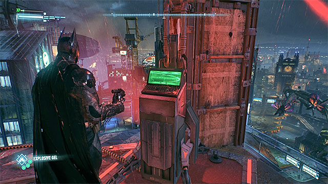 An example terminal that you need to apply the explosive gel to - Occupy Gotham | Side missions (Most Wanted) - Side missions (Most Wanted) - Batman: Arkham Knight Game Guide & Walkthrough