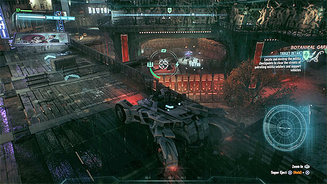 Point 4 - You will find drones in addition to the standard enemies in the fenced territory - Own the Roads | Side missions (Most Wanted) - Side missions (Most Wanted) - Batman: Arkham Knight Game Guide & Walkthrough