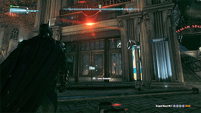 Get inside the bank to start the elimination of the Two-Faces subordinates - Two-Faced Bandit | Side missions (Most Wanted) - Side missions (Most Wanted) - Batman: Arkham Knight Game Guide & Walkthrough