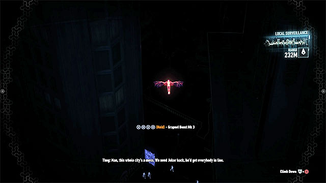 The detective mode is the best way to locate the winged monster - Creature of the Night | Side missions (Most Wanted) - Side missions (Most Wanted) - Batman: Arkham Knight Game Guide & Walkthrough