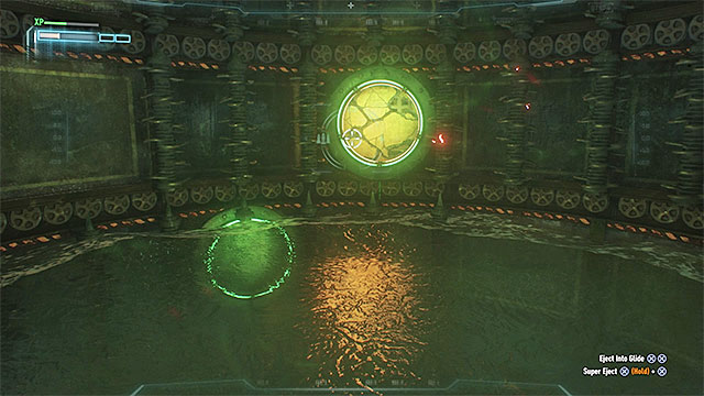 Destroy the weakened wall next to the second side-chamber. - Seventh Riddler trial | Batman Arkham Knight - Riddlers Revenge - Batman: Arkham Knight Game Guide & Walkthrough