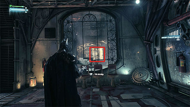 Tilt the airship to move the crate. - Infiltrate the first airship | Main story - Main story - Batman: Arkham Knight Game Guide & Walkthrough