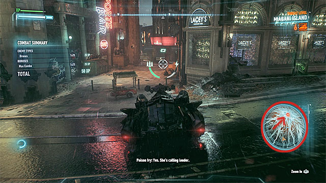 1 - Use the Batmobiles sonar to locate Ivys second plant | Main story - Main story - Batman: Arkham Knight Game Guide & Walkthrough