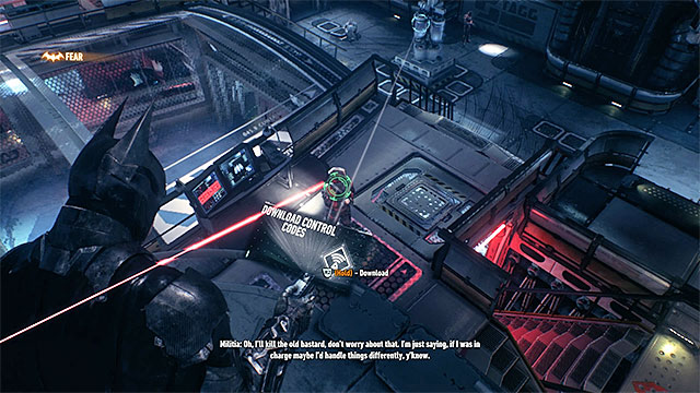You may hack the drones or simply stun their operators - Interrogate Simon Stagg to find a way to defeat the Cloudburst Tank | Main story - Main story - Batman: Arkham Knight Game Guide & Walkthrough