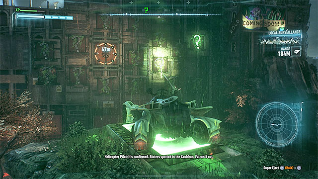 Quickly hit the lighted question marks - Riddler trophies on Bleake Island (19-36) | Collectibles - Bleake Island - Collectibles - Bleake Island - Batman: Arkham Knight Game Guide & Walkthrough