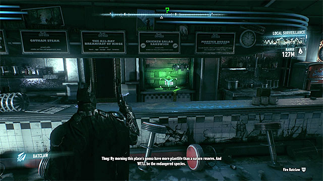 You will notice the trophy behind the counter - Riddler trophies on Miagani Island (1-19) | Collectibles - Miagani Island - Collectibles - Miagani Island - Batman: Arkham Knight Game Guide & Walkthrough