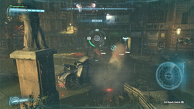 Use the winch twice (the second time to avoid being crushed) - Riddler trophies on Founders Island (1-16) | Collectibles - Founders Island - Collectibles - Founders Island - Batman: Arkham Knight Game Guide & Walkthrough