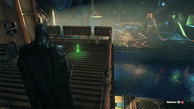 Check the roof of the small building - Riddler trophies in the Subway | Collectibles - Subway Under Construction - Collectibles - Subway Under Construction - Batman: Arkham Knight Game Guide & Walkthrough