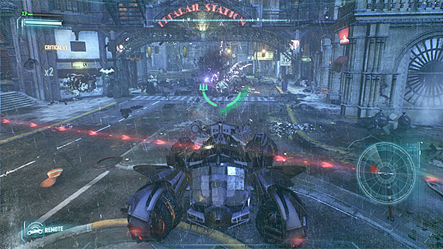 Destroy enemy tanks and watch out for their attacks. - Destroy enemy tanks | Main story - Main story - Batman: Arkham Knight Game Guide & Walkthrough