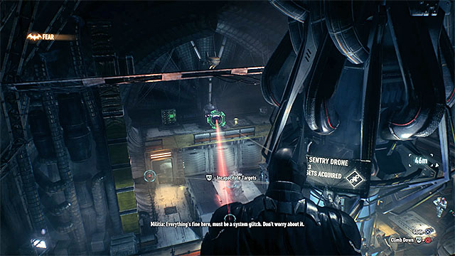 You can take control over the drone - first you have to download the codes from the operator - Destroy the weapon turrets on the second airship | Main story - Main story - Batman: Arkham Knight Game Guide & Walkthrough