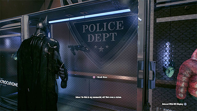 The place where you obtain the remote electrical charge - Meet with communications specialist in the GCPD | Main story - Main story - Batman: Arkham Knight Game Guide & Walkthrough