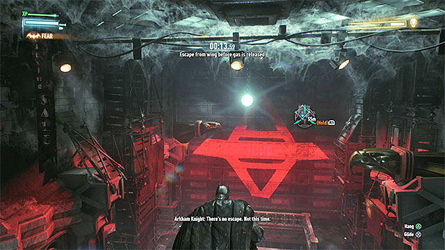 Use the grappling hook to get out of the trap - Defeat Arkham Knight | Main story - Main story - Batman: Arkham Knight Game Guide & Walkthrough