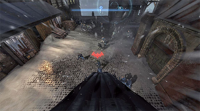 It is worthwhile to attack the bandits from above - Bird - Most Wanted - Batman: Arkham Origins - Game Guide and Walkthrough