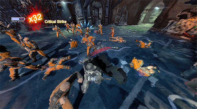 Use the shock gloves to eliminate quickly the inmates one by one - Stop the Joker #2 - cell block B - Main storyline - Batman: Arkham Origins - Game Guide and Walkthrough