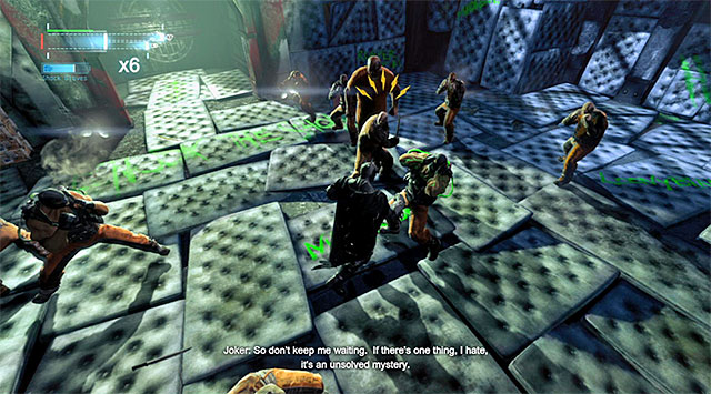 Avoid the attacks of the well equipped enemies - Stop the Joker #2 - cell block B - Main storyline - Batman: Arkham Origins - Game Guide and Walkthrough