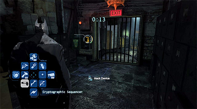 After you come close to the collectible, start by targeting the generator and charge it with the Shock Gloves - The best hidden datapacks - Extortion File 20 (Burnley) - Enigma Datapacks - Batman: Arkham Origins - Game Guide and Walkthrough