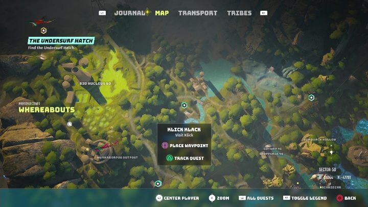 Location: Whereaboust - Biomutant: Klick Klack - walkthrough - NPC quests - Biomutant Guide