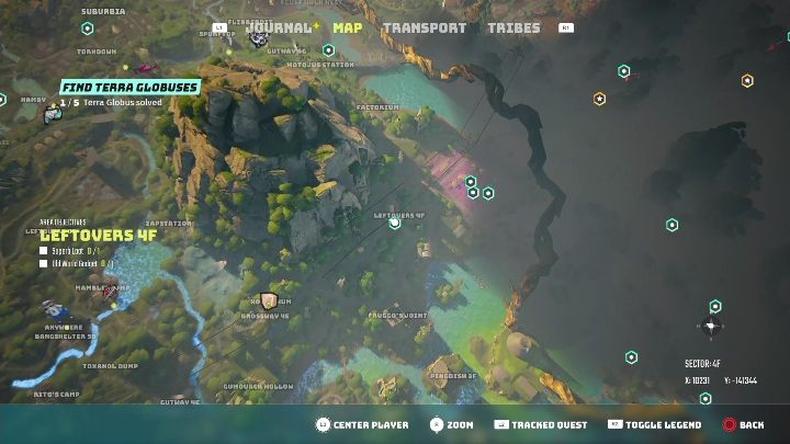 Location: Leftovers 4F - Biomutant: Find Terra Globuses - walkthrough - Exploration - Biomutant Guide