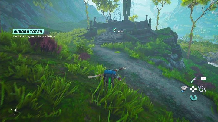 After getting the information, head north, the totem will be just by the main road - Biomutant: Aurora Totem - walkthrough - Exploration - Biomutant Guide