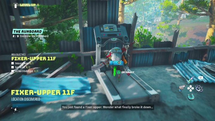 You'll find this Runboard in the garage of the destroyed building - Biomutant: The Runboard - walkthrough - Exploration - Biomutant Guide