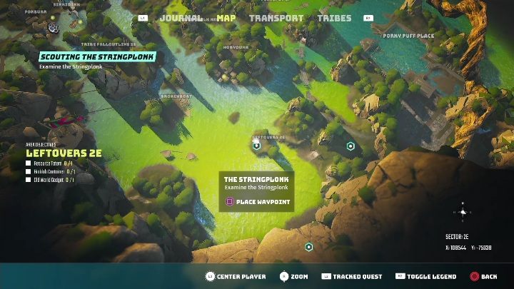 Location: Leftovers 2E - Biomutant: The Stringplonk - walkthrough - NPC quests - Biomutant Guide