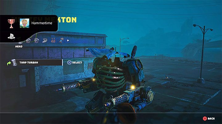 When you control the Mekton, hold down on the d-pad to access the mech's appearance menu - Biomutant: Trophies/Achievements - list - Appendix - Biomutant Guide