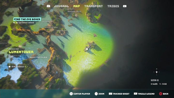 Location: In the lighthouse, Lumentower - Biomutant: Spying the Eye Box - walkthrough - NPC quests - Biomutant Guide
