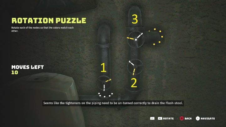 Solution: In the bathroom, you need to get to a clogged toilet - Biomutant: Find the Flush-Stools - walkthrough - Exploration - Biomutant Guide