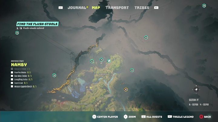 Location: In a building, on the north side of Torndown - Biomutant: Find the Flush-Stools - walkthrough - Exploration - Biomutant Guide