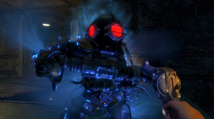 Big Daddies - stora motståndare i dykardräkt, som utgör det största problemet bland alla sorters fiender som du möter i spelet - Bioshock spelguide