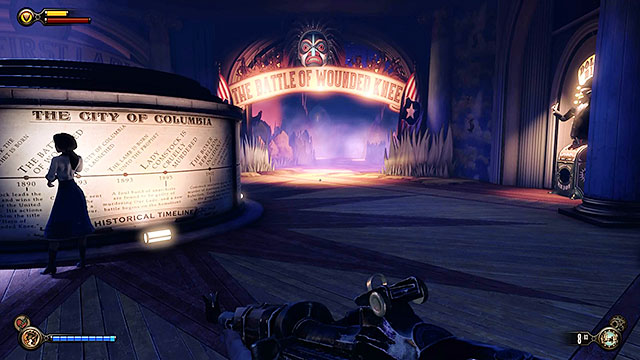 Youll now get to an area with different paths leading to various parts of the main exhibit - Defeat Slates men | Chapter 9 - Hall of Heroes - Chapter 9 - Hall of Heroes - BioShock Infinite Guide