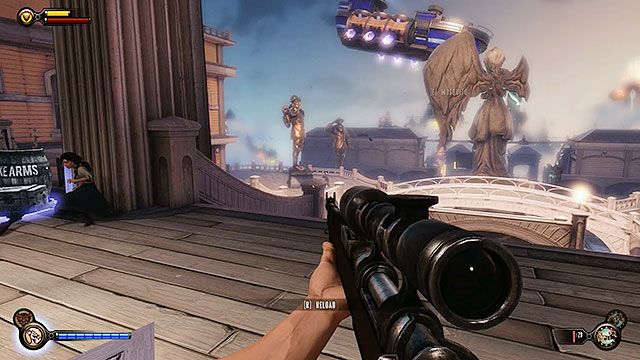 As soon as youve left the Hall of Heroes youre going to take part in a battle with a large group of policemen - Return to Soldiers Field and power up the gondola | Chapter 12 - Return to Hall of Heroes - Chapter 12 - Return to Hall of Heroes - BioShock Infinite Guide
