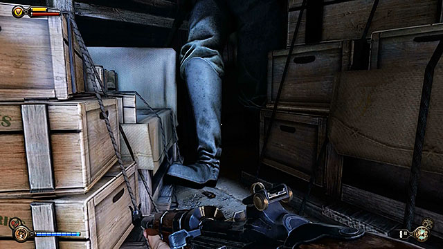 This room contains several useful items, including a new lockpick found under the shoe of a statue located in one of the corners - Find Shock Jockey at the Hall of Heroes - Chapter 9 - Hall of Heroes - BioShock: Infinite - Game Guide and Walkthrough