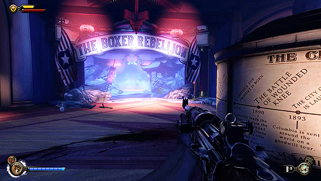 Youre going to be attacked by Slates men again in the main hall - Defeat Slates men - Chapter 9 - Hall of Heroes - BioShock: Infinite - Game Guide and Walkthrough