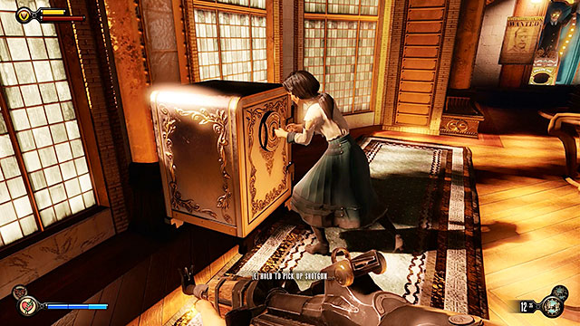 Once youve defeated all hostile units you should explore the entire hall - Find a way into Finkton - Chapter 16 - Worker Induction Center / Finkton Proper - BioShock: Infinite - Game Guide and Walkthrough