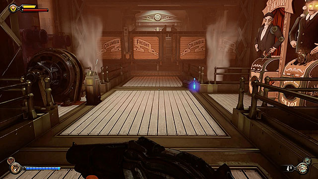 Once youve won the battle enter a tunnel and pull a lever, gaining access to a bridge - Find Shantytowns police impound - Chapter 20 - Gunsmiths Shop - BioShock: Infinite - Game Guide and Walkthrough